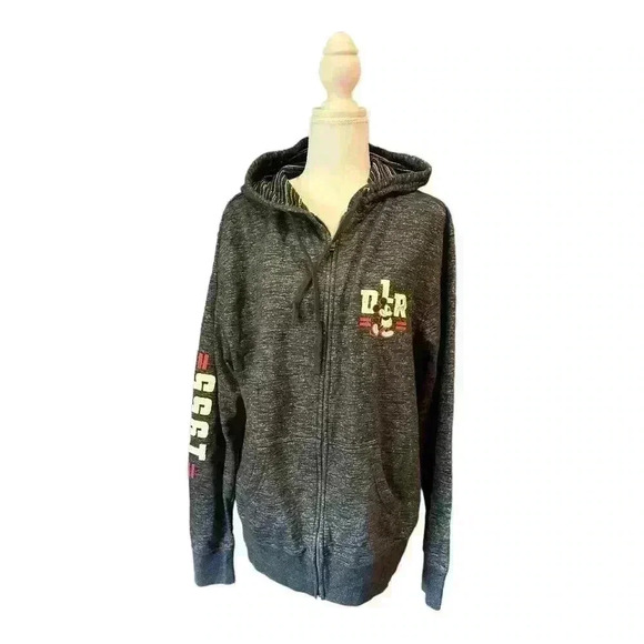 Disney Parks Mickey Mouse Zip Hooded Black Jacket Size L - Picture 7 of 10